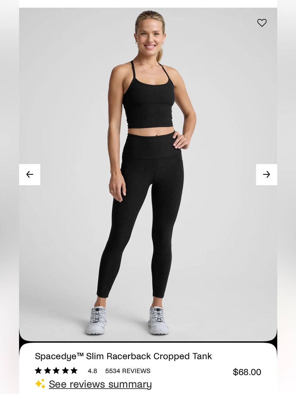 Beyond Yoga Spacedye set - darkest night heathered charcoal